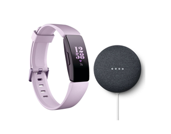Fitbit Inspire HR with a Free Google Nest Mini