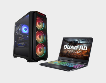 Acer Predator Gaming Laptop and PC Specialist Gaming Desktop PC