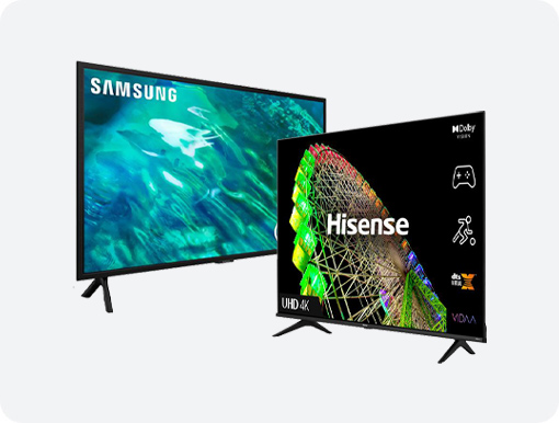 Samsung and Hisense Large Screen TVs