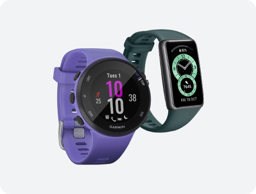 Garmin smart watch and Huawei Fitness Tracker
